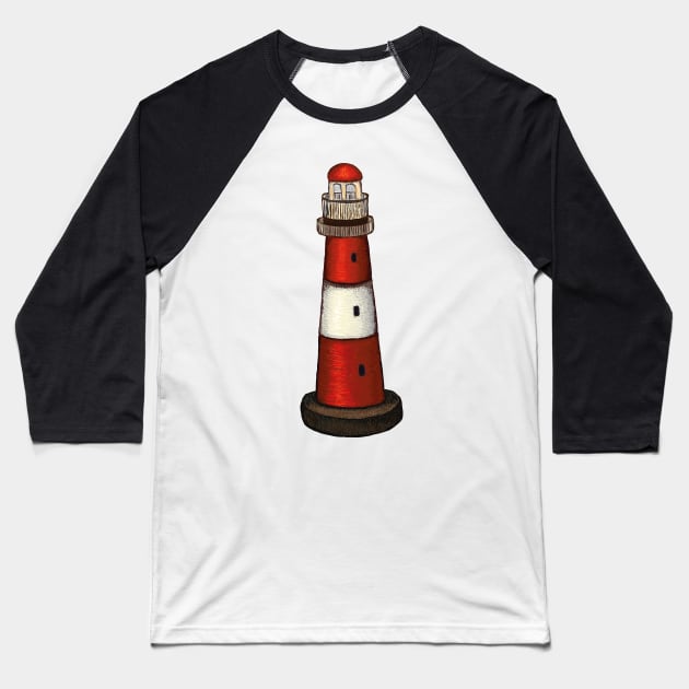 Lighthouse Baseball T-Shirt by Kuhtina